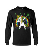 Dabbing Unicorn St Patricks Day Long Sleeve Tee tile