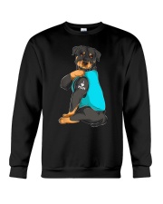 Rottweiler I Love Mom Tattoo Crewneck Sweatshirt tile