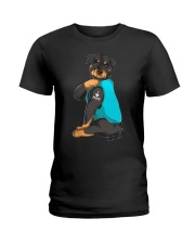 Rottweiler I Love Mom Tattoo Ladies T-Shirt tile
