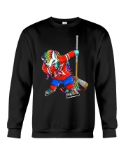 Dabbing Unicorn Ice Hockey Crewneck Sweatshirt tile