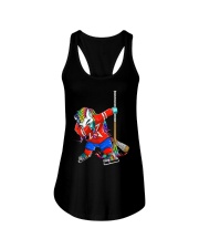 Dabbing Unicorn Ice Hockey Ladies Flowy Tank tile