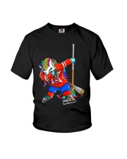Dabbing Unicorn Ice Hockey Youth T-Shirt tile