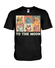 Dogecoin To The Moon Crypto V-Neck T-Shirt tile