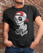 Skeleton Halloween Video Gamer Classic T-Shirt apparel-classic-tshirt-lifestyle-26