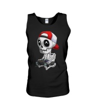 Skeleton Halloween Video Gamer Unisex Tank tile