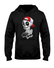 Skeleton Halloween Video Gamer Hooded Sweatshirt tile