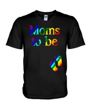 LGBT Mom To be Pride Pregnancy V-Neck T-Shirt tile