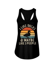 I Like Ducks And Maybe Like 3 People Ladies Flowy Tank tile