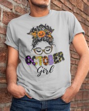 October Girl Halloween Messy Bun Classic T-Shirt apparel-classic-tshirt-lifestyle-26