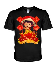 Girl Chuc Mung Nam Moi Vietnamese Lunar New Year V-Neck T-Shirt tile