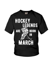 Hockey Legends Are Born In March Youth T-Shirt tile