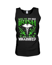 Kiss Me I'm Not Irish But I Am Vaccinated Unisex Tank tile