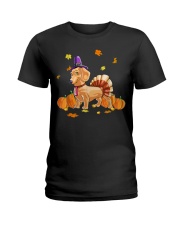 Happy Thanksgiving Dachshund Turkey Ladies T-Shirt tile