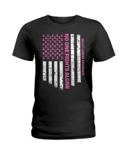No One Fights Alone USA Flag Ladies T-Shirt tile