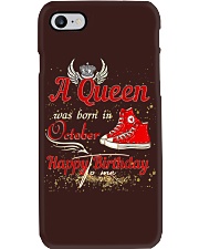 A Queen Was Born In October Phone Case tile