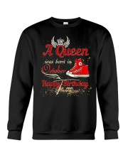 A Queen Was Born In October Crewneck Sweatshirt tile