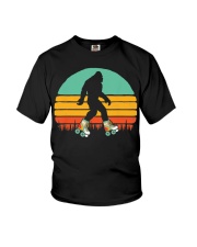 Retro Bigfoot Roller Skating Youth T-Shirt tile