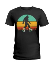 Retro Bigfoot Roller Skating Ladies T-Shirt tile