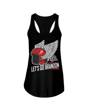let's go brandon motorcycle flag Ladies Flowy Tank tile