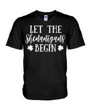 Let The Shenanigans Begin V-Neck T-Shirt tile