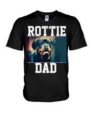 Rottweiler Dad V-Neck T-Shirt tile