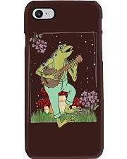 Vintage Cottagecore Aesthetic Frog Playing Banjo On Mushroom Phone Case tile