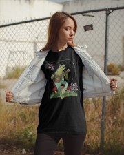 Vintage Cottagecore Aesthetic Frog Playing Banjo On Mushroom Classic T-Shirt apparel-classic-tshirt-lifestyle-07