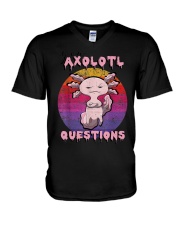 Retro 90s Axolotl V-Neck T-Shirt tile