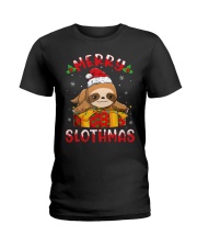 Sloth Xmas (9) Ladies T-Shirt tile