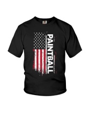 Vintage USA Flag Cool Paintball Youth T-Shirt tile