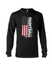 Vintage USA Flag Cool Paintball Long Sleeve Tee tile