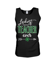 Luckiest Teacher Irish Paddy Unisex Tank tile