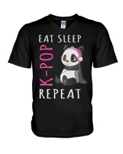 Eat Sleep K-Pop Repeat V-Neck T-Shirt tile