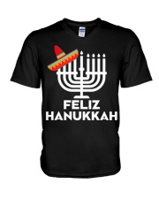 Feliz Hanukkah V-Neck T-Shirt tile