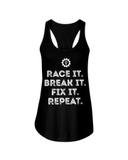 Race It Break It Fix It Repeat Funny Racing Mechanic Motorcycle Ladies Flowy Tank tile
