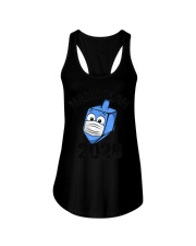 Hanukkah 2020 Dreidel Wearing Face Mask Ladies Flowy Tank tile