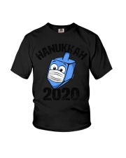 Hanukkah 2020 Dreidel Wearing Face Mask Youth T-Shirt tile