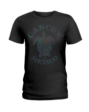 Cancun Mexico Sea Turtle Ladies T-Shirt tile