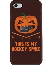 hockey smile pumpkin Phone Case tile