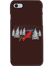 Red Cardinal Birds Pine Tree Phone Case tile