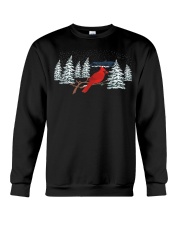 Red Cardinal Birds Pine Tree Crewneck Sweatshirt tile