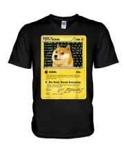 Dogecoin Card Crypto V-Neck T-Shirt tile