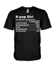 Womens K-pop Girl V-Neck T-Shirt tile