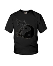 Yin Yang Dragon Water Ink Youth T-Shirt tile