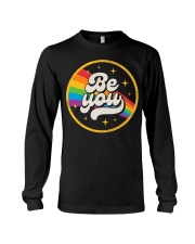 Be You Pride LGBTQ Gay LGBT Ally Rainbow Flag Retro Vintage Long Sleeve Tee tile