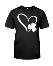 Happy St Patrick's Day Irish Shamrock Heart Classic T-Shirt front