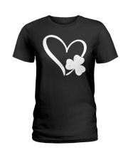 Happy St Patrick's Day Irish Shamrock Heart Ladies T-Shirt tile
