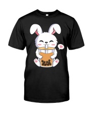 Kawaii Anime Bunny Bubble Tea Classic T-Shirt front