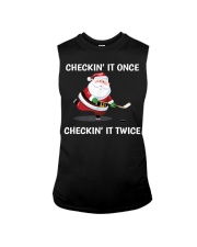 Hockey Christmas Checkin it oince Sleeveless Tee tile