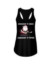 Hockey Christmas Checkin it oince Ladies Flowy Tank tile